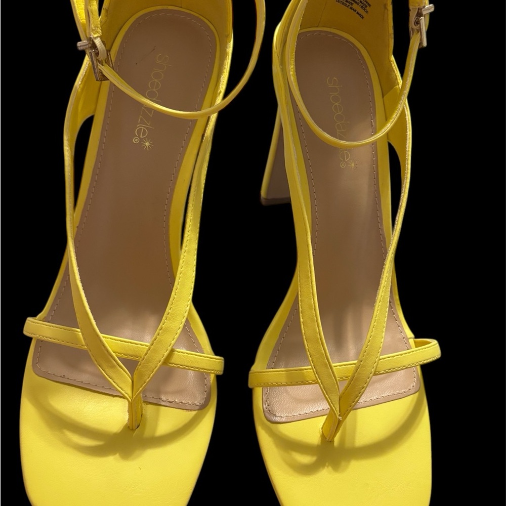 Yellow Strappy Heels